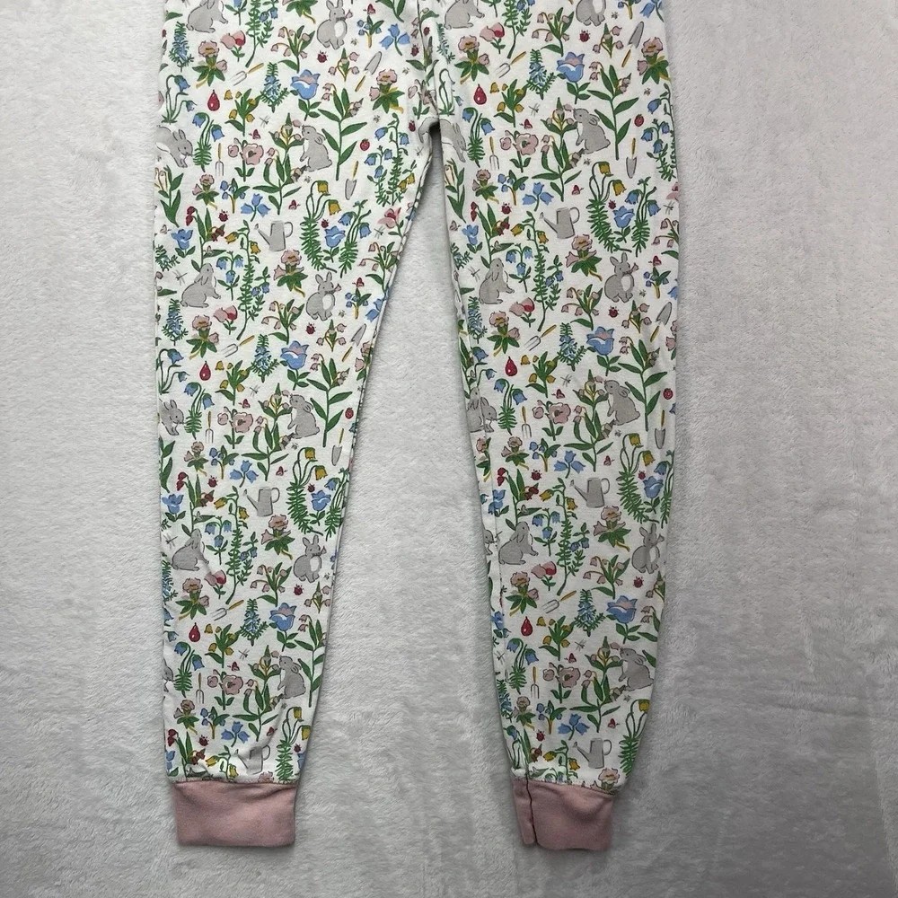 Mini Boden Cotton Sleeper Pajamas Girl 9Y Spring Easter Long Sleeve Button Front